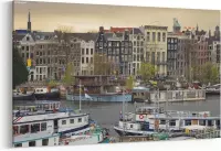 Schilderij - Haven , Amsterdam — 100x70 cm