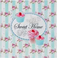 Clayre & Eef - Metalen wandbord "Sweet Home" - 29x2x29 cm