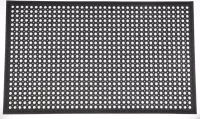 Ikado  Rubberen deurmat zwart  90 x 150 cm