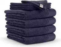 Walra badgoedset - 4x badlaken 70x140 cm + 4x washand 16x21 cm - Navy