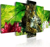 Schilderijen Op Canvas - Schilderij - Jaguar 100x50 - Artgeist Schilderij