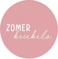 Label2X - Schilderij - Zomerkriebels Ø - Multicolor - 80 X 80 Cm