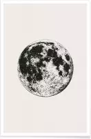 JUNIQE - Poster Lunar -40x60 /Grijs & Ivoor