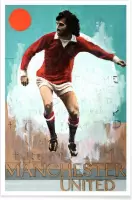 JUNIQE - Poster One Love - Manchester United -40x60 /Blauw & Rood