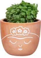 Kleine Frida Kahlo terracotta bloempot - Sass & Belle