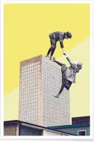 JUNIQE - Poster Let's Do Stupid Shit Together -40x60 /Geel & Grijs