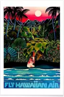 JUNIQE - Poster hawaii2 -20x30 /Blauw & Groen