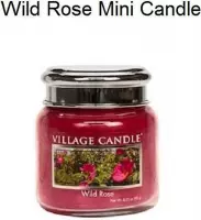 Village Candle - Wild Rose - Mini Candle - Branduren