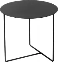 WELD & CO – SOLID 01 Side Table – Ronde zwart metalen bijzettafel – 50x50xH45cm