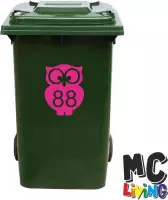 Kliko Sticker / Vuilnisbak Sticker - Nummer 88 - 17 x 22 - Roze
