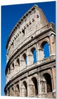 Wandpaneel Colosseum Rome Italie  | 70 x 100  CM | Zwart frame | Wandgeschroefd (19 mm)