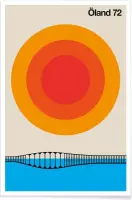 JUNIQE - Poster Vintage Öland 72 -20x30 /Oranje
