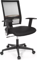 Bureaustoel - Met Armleuning - Stof/Netstof - Zwart - Office R8