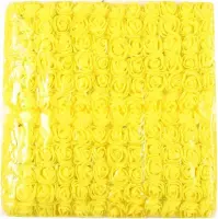 Fako Bijoux® - Foam Roosjes Tule - 20x20x20mm - 144 Stuks - Geel