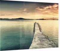 Steiger over het water - Foto op Plexiglas - 60 x 40 cm