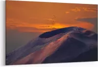 Schilderij - Orange mountain — 90x60 cm