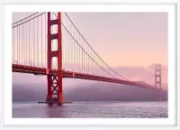 Poster Met Witte Lijst - Golden Gate Bridge Poster