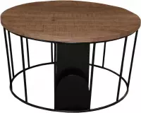 Daily Paper -Small Magazine Table - Black and natural Mangohoutwood - Mister Habitat
