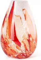 Design vaas Organic - Fidrio ROSSO - glas, mondgeblazen - hoogte 30 cm