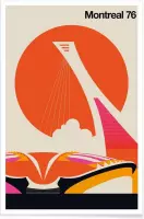 JUNIQE - Poster Vintage Montreal -13x18 /Oranje & Zwart