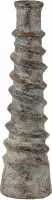 Stoere robuuste stenen grijze kaarsenhouder (50cm) 'Ukir' kandelaar