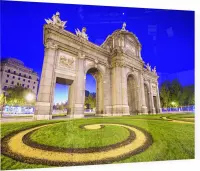 Puerta de Alcalá op het Plein van de Onafhankelijkheid in Madrid - Foto op Plexiglas - 90 x 60 cm