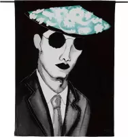 Wandkleed | Urban Cotton | Mr. Cool | 130 x 177 cm | katoen satijn | wanddoek | wanddecoratie