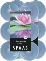 24x Maxi geurtheelichtjes Fairy Waterlily 10 branduren - Geurkaarsen waterlelie bloemen geur - Grote waxinelichtjes