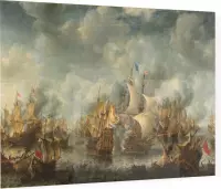 Slag bij Terheide, Jan Abrahamsz. Beerstraten - Foto op Plexiglas - 90 x 60 cm