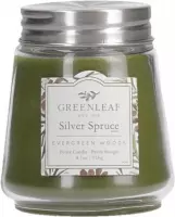 geurkaars Silver Spruce 8 cm wax/glas groen