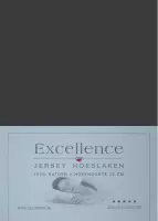 Excellence Jersey Hoeslaken - Eenpersoons - 90/100x210/220 cm - Anthracite