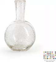 Design vaas Globe small - Fidrio BUBBLES CLEAR - glas, mondgeblazen bloemenvaas - hoogte 20 cm