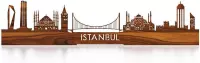 Standing Skyline Istanbul Palissander hout - 60 cm - Woondecoratie design - Decoratie om neer te zetten - WoodWideCities