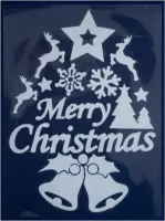 stickerset "Merry Christmas" 29,5 x 40 cm wit 11-delig