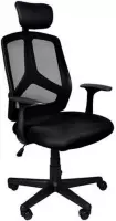 Ergonomische bureaustoel met hoofdsteun - Zwart