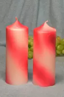 XXL Klok kaars in romantisch "TOTAL LOVE", de kleuren van de liefde, een prachtige handgemaakte kaars  van Candles by Milanne uit Nederland - Nu met gratis Valentijnsdag geschenkka