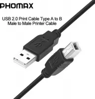 Printerkabel 3 meter  | Universeel | USB 2.0 Printerkabel | Printer & Scanner Kabel USB A Male To USB B Male
