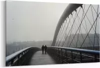 Schilderij - Voetgangersbrug van Krakau `s Vader Bernatek — 90x60 cm