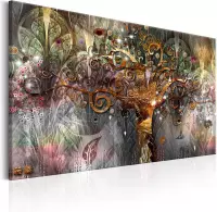 Artgeist Gold Tree Canvas Schilderij - 90x60cm