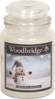 Woodbridge - Geurkaars - Xmas Snowman - 565 gr - 130 Branduren - Granaatappel, Limoen, Peer, Appel, Cranberry, Aardbei, Framboos, Pruim, Vanille en Karamel - Geurkaarsen - Geurkaar