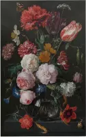 Stilleven met bloemen in een glazen vaas, Jan Davidsz. de Heem - Foto op Forex - 40 x 60 cm