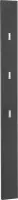 Muurkapstok wandkapstok glanzend 170x15x2,5 cm grijs