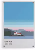 Walljar - Lake Bled Slovenia - Muurdecoratie - Plexiglas schilderij