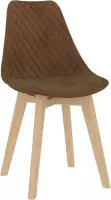 vidaXL Eetkamerstoelen 2 st fluweel bruin