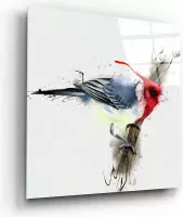 Insigne Glazen Schilderijen - Vogel Glasschilderij - 50x50 cm