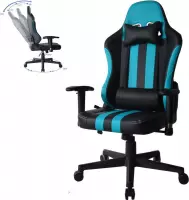 Gamestoel Thomas - bureaustoel racing gaming stijl - zwart - blauw