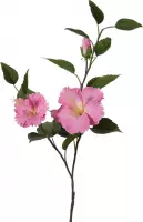 Viv! Home Luxuries Hibiscus - zijden bloem - roze - topkwaliteit