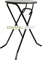 Statafeldirect Amsterdam - statafel- inklapbaar - grijs zwart- Ø 80x 110 cm