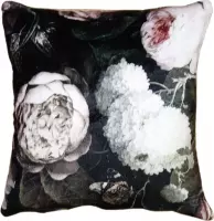 Clayre & Eef Kussenhoes 45*45 cm Meerkleurig Polyester Vierkant Bloemen Sierkussenhoes Kussen hoes