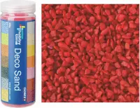 Fijn decoratie zand/kiezels kleur rood 500 gram - Decoratie zandkorrels mini steentjes 2 tot 6 mm